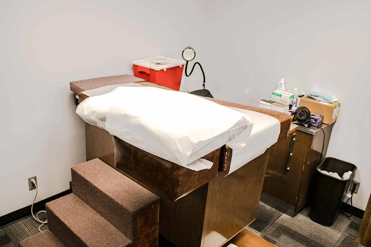 Procedure room at the Sandy Rectal Clinic